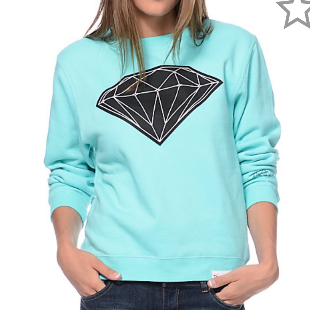 Diamond Supply Co Mint Crew Neck Sweatshirt